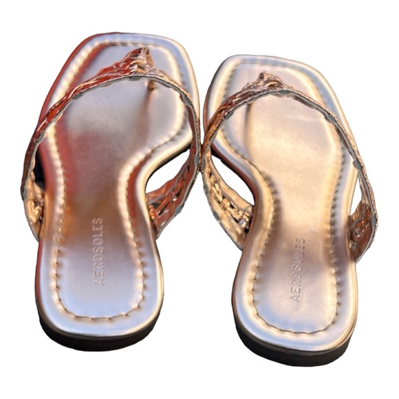 Aerosol’s Rose Gold Snake Design Leather Flats Size 10 - Picture 6 of 6